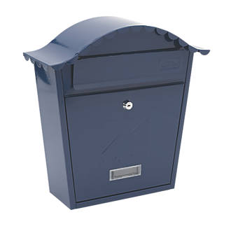 Image of Burg-Wachter Classic Post Box Blue Powder-Coated 