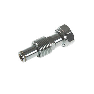 Image of Tesla 1/2" BSP Male Taper x 15mm Compression Telescopic TRV Extension Piece 35mm Chrome 