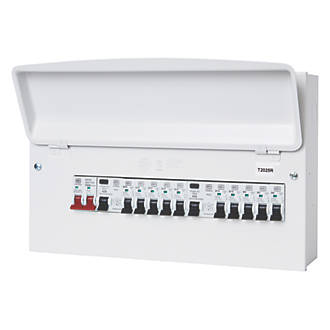 Image of MK Sentry 16-Module 10-Way Populated Dual RCD Consumer Unit 