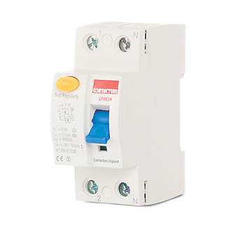 Image of Contactum Defender 63A 30mA DP Type A RCD 