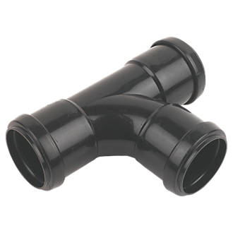 Image of FloPlast Push-Fit Equal Tee Black 40mm 