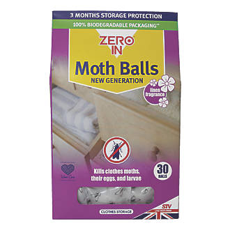 Image of Zero In Clothes Moth Balls 2g 30 Pack 
