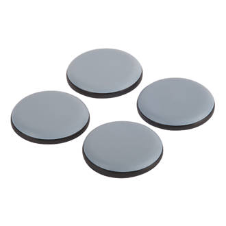 Image of Fix-O-Moll Grey Round Self-Adhesive Easy Gliders 40mm x 40mm 4 Pack 
