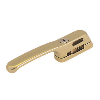 Image of Fab & Fix Craftsman Left or Right-Handed Locking Window Handle Polished Gold 