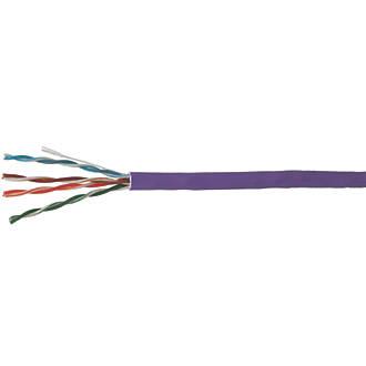 Image of Time Cat 5e Purple LSZH 4-Pair 8-Core Unshielded Ethernet Cable 305m Box 