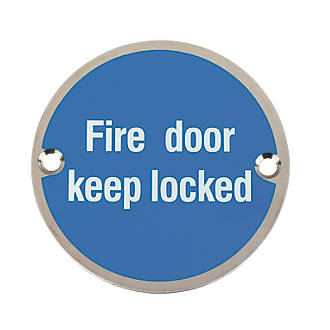 Image of Fire Door Keep Locked Sign 76mm 