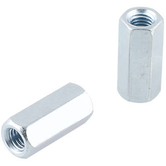 Image of Easyfix Carbon Steel Threaded Rod Connecting Nuts M8 10 Pack 