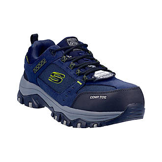 Image of Skechers Greetah Metal Free Safety Trainers Navy/Black Size 7 