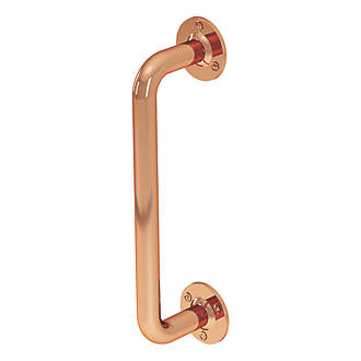 Image of Rothley Angled Household Grab Rail Polished Copper 457mm 