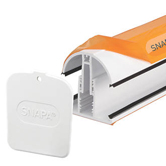 Image of SNAPA White 10, 16 & 25mm Axiome Sheet Glazing Bar 4000mm x 45mm 