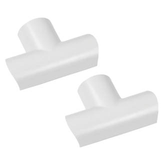 Image of D-Line Clip-Over Equal Tee 30 x 15mm White Pack of 2 