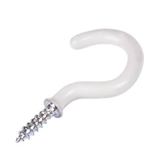 Image of White Cup Hooks 3mm x 45mm 10 Pack 
