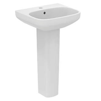 Image of Ideal Standard i.life A Washbasin & Pedestal 1 Tap Hole 500mm 