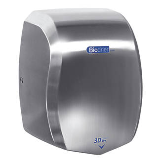 Image of Biodrier 3D Smart High Speed Variable Temperature Hand Dryer Brushed Stainless Steel 200-800W 