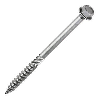 Image of Timco In-Dex 10150INH Flanged Hex Index Timber Screws Silver Ruspert 10 x 150mm 10 Pack 