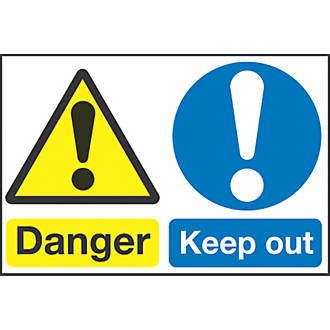 Image of "Danger Keep Out" Sign 300mm x 450mm 