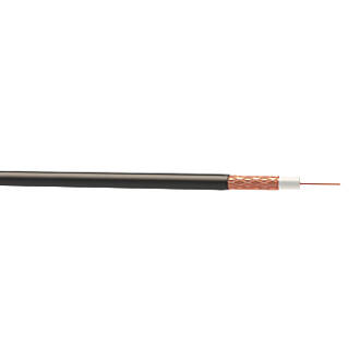 Image of Nexans NX100 Black 1-Core Round Coaxial Cable 50m Drum 