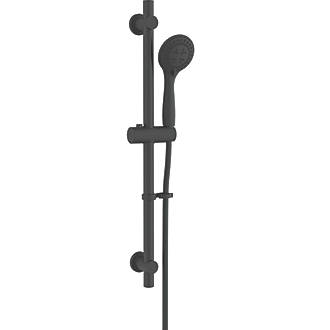 Image of Croydex Nero Shower Set Contemporary Design Matt Black 