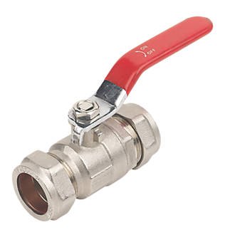 Image of Lever Ball Valve Red 22mm 