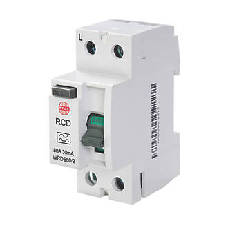 Image of Wylex 80A 30mA DP Type A RCD 