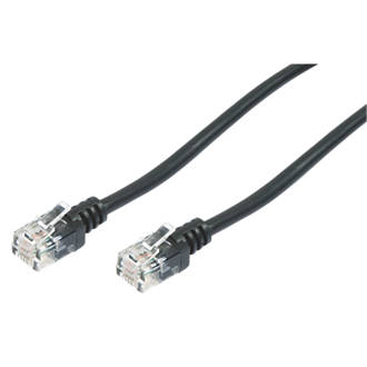 Image of Philex Black Unshielded RJ11 76702HS Ethernet Cable 3m 