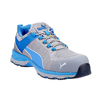 Image of Puma Xcite Low Metal Free Safety Trainers Grey/Blue Size 6 