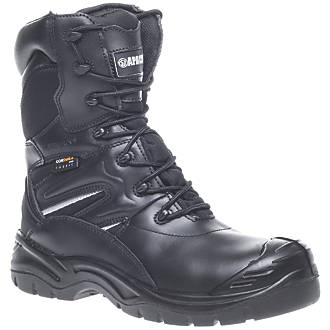 Image of Apache Combat Safety Boots Black Size 8 