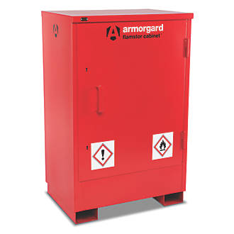 Image of Armorgard Flamstor Hazardous Storage Cabinet Red 800mm x 585mm x 1250mm 