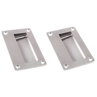 Image of Eclipse Flush Pull 123mm Satin Stainless Steel 2 Pack 