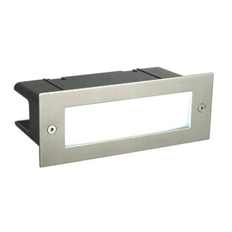Image of Saxby Seina Outdoor LED Recessed Brick Light Brushed Stainless Steel 4.5W 350lm 