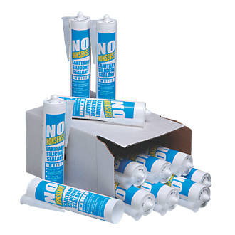 Image of No Nonsense Sanitary Silicone White 310ml 12 Pack 