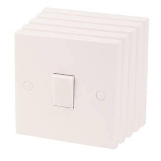 Image of 10AX 1-Gang 2-Way Light Switch White 5 Pack 
