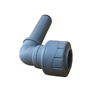 Image of PolyPlumb Plastic Push-Fit Equal 90Â° Spigot Elbow 15mm 