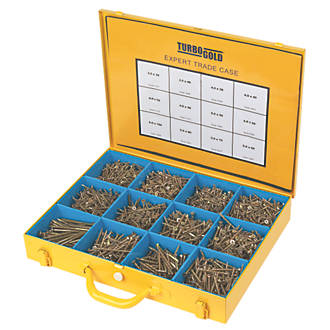 Image of TurboGold PZ Double Self-Countersunk Woodscrews Expert Trade Case 2800 Pcs 