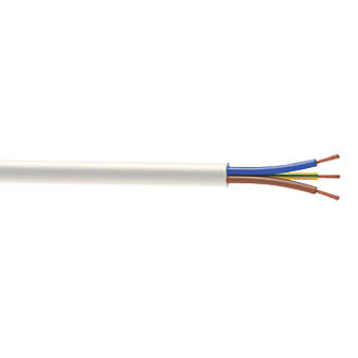 Image of Time 3093Y White 3-Core 1.5mmÂ² Flexible Cable 50m Drum 