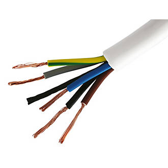 Image of Time 3095Y White 5-Core 0.75mmÂ² Flexible Cable 10m Coil 