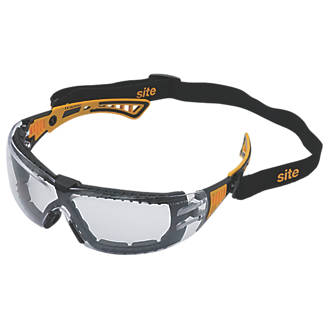 Image of Site SEY232 Clear Lens Safety Specs with Band 