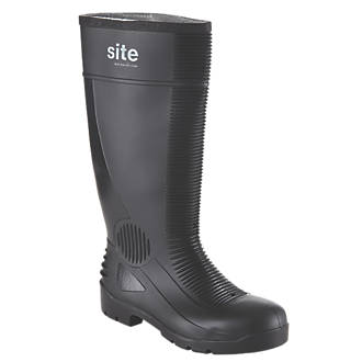 Image of Site Trench Safety Wellingtons Black Size 10 
