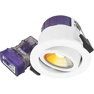 Image of Luceco FType Ultra Adjustable Cylinder Fire Rated LED Downlight Dim to Warm & CCT White 4-6W 675/690lm 