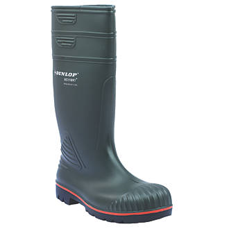 Image of Dunlop Safety Acifort A442631 Safety Wellingtons Green Size 7 