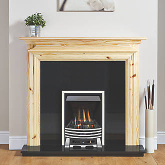 Image of Focal Point Elysee Chrome Rotary Control Inset Gas Multiflue Fire 480mm x 108mm x 585mm 