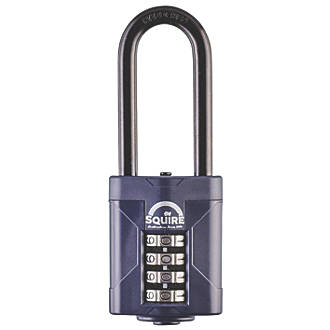 Image of Squire Steel Water-Resistant Long Shackle Combination Padlock Blue 50mm 
