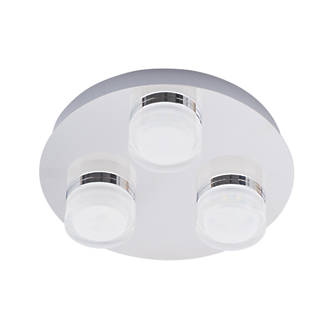 Image of Spa Amalfi LED Flush-Fitting Ceiling Light Chrome 15W 950lm 