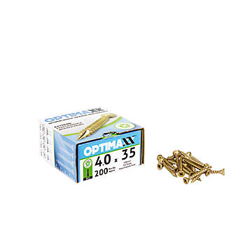 Image of Optimaxx PZ Countersunk Wood Screws 4mm x 35mm 200 Pack 