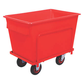 Image of Mobile Container w/ Swivel Wheels Red 370Ltr 