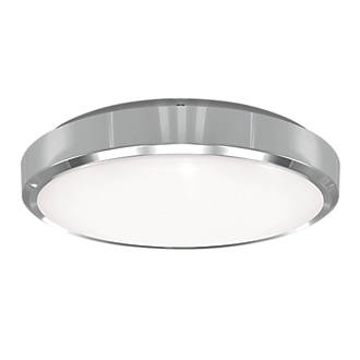 Image of 4lite LED Wall/Ceiling Light with Microwave Sensor Chrome 18W 1847lm 