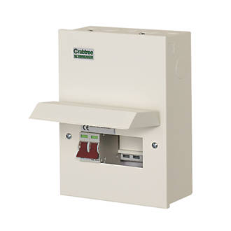 Image of Crabtree Starbreaker 6-Module 4-Way Part-Populated Main Switch Consumer Unit 