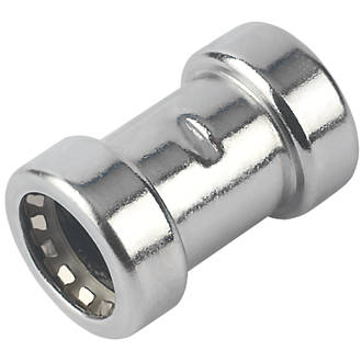 Image of Tectite Sprint Chrome-Plated Copper Push-Fit Equal Coupler 15mm 