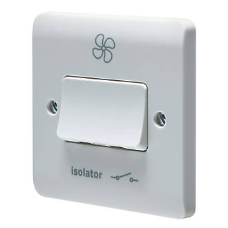 Image of Crabtree Instinct 10A 1-Gang 3-Pole Fan Isolator Switch White 