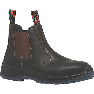 Image of Hard Yakka Banjo Safety Dealer Boots Brown Size 12 